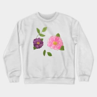 watercolour pink flowers watercolur pink flowers Crewneck Sweatshirt